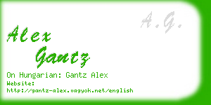 alex gantz business card